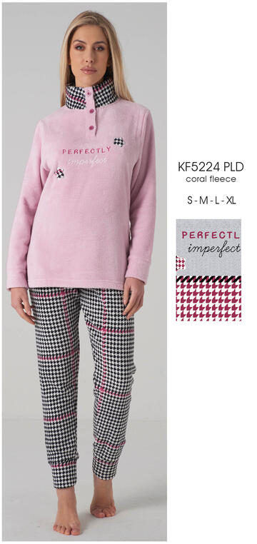KAREKF5224- pigiama donna m/l coral fleece kf5224 pld - Fratelli Parenti